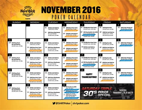 hard rock poker tournament schedule.